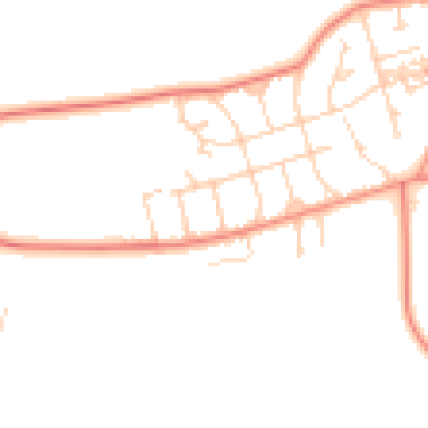 Daytime road noise heatmap for WF9 3EJ