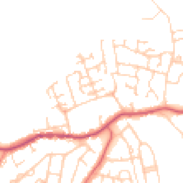 Daytime road noise heatmap for WF9 3FB