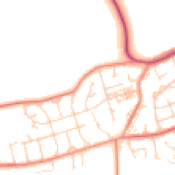 Daytime road noise heatmap for WF9 3JT