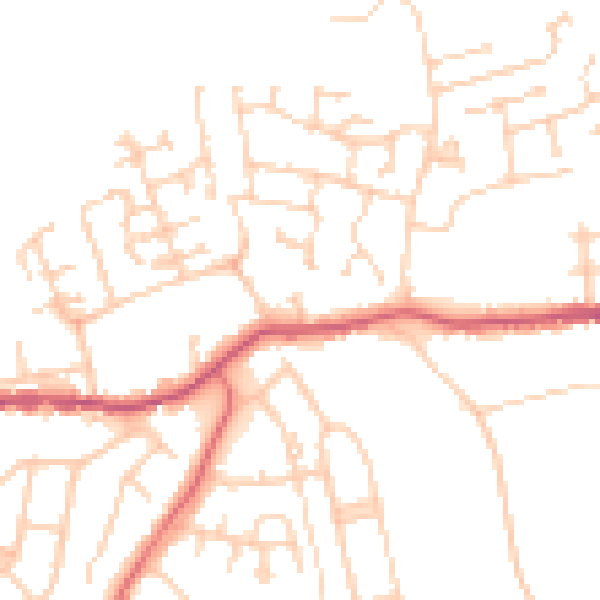 Daytime road noise heatmap for WF9 3LL
