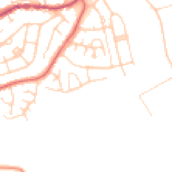 Daytime road noise heatmap for WF9 3RL