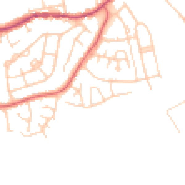 Daytime road noise heatmap for WF9 3RN