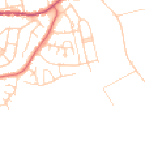 Daytime road noise heatmap for WF9 3RP