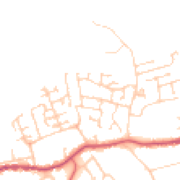 Daytime road noise heatmap for WF9 3RT