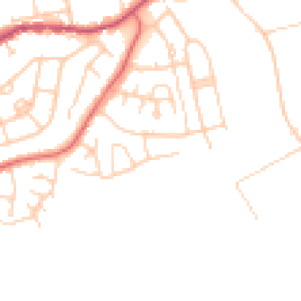 Daytime road noise heatmap for WF9 3RW