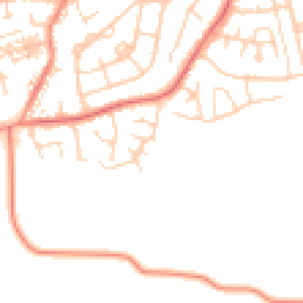 Daytime road noise heatmap for WF9 3SN