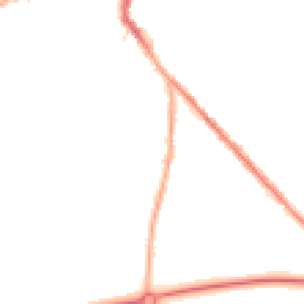 Night-time road noise heatmap for WF9 4FT
