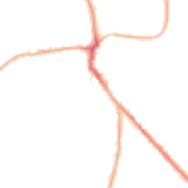 Night-time road noise heatmap for WF9 4NE