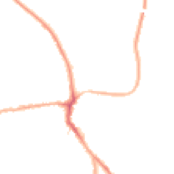 Night-time road noise heatmap for WF9 4SJ