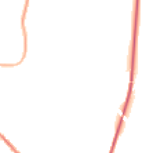 Night-time road noise heatmap for WF9 4SN