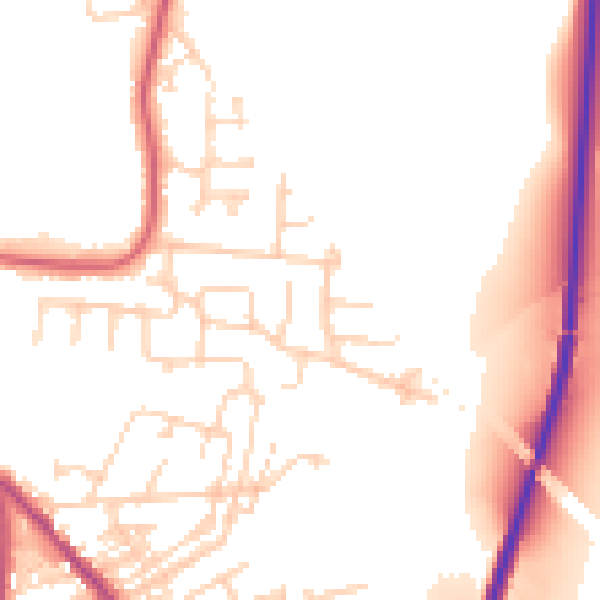 Daytime road noise heatmap for WF9 4SS