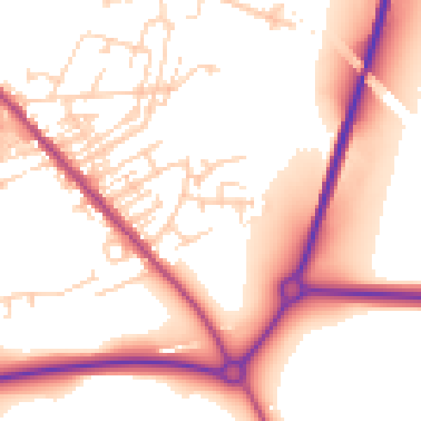 Daytime road noise heatmap for WF9 4TB