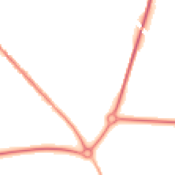 Night-time road noise heatmap for WF9 4TF