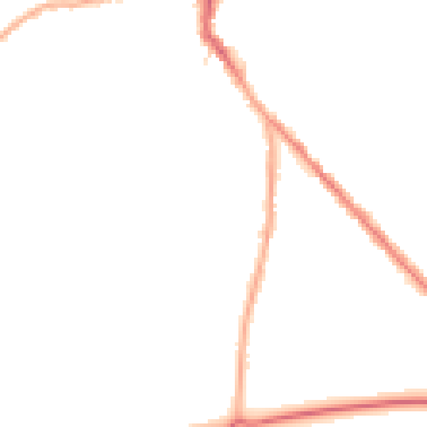 Night-time road noise heatmap for WF9 4TS