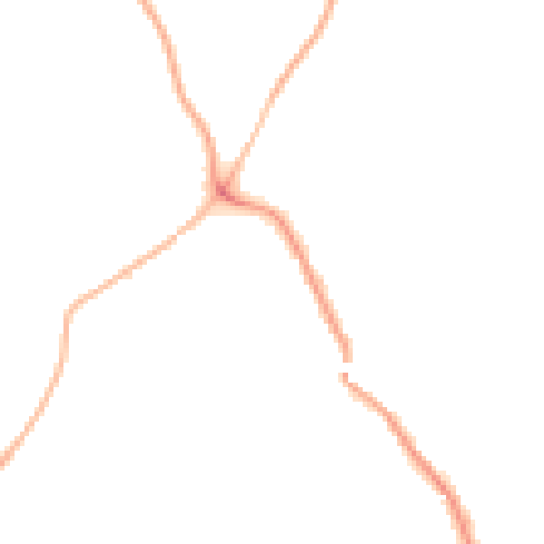 Night-time road noise heatmap for WF9 5AL