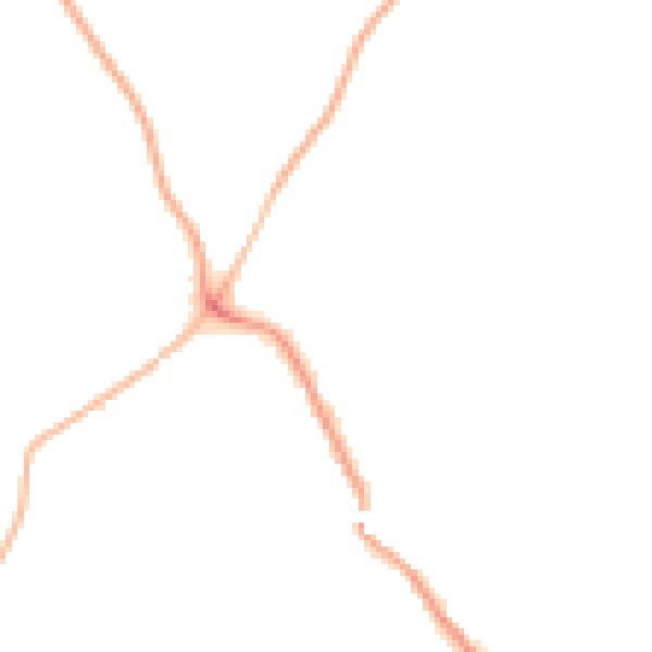 Night-time road noise heatmap for WF9 5AR
