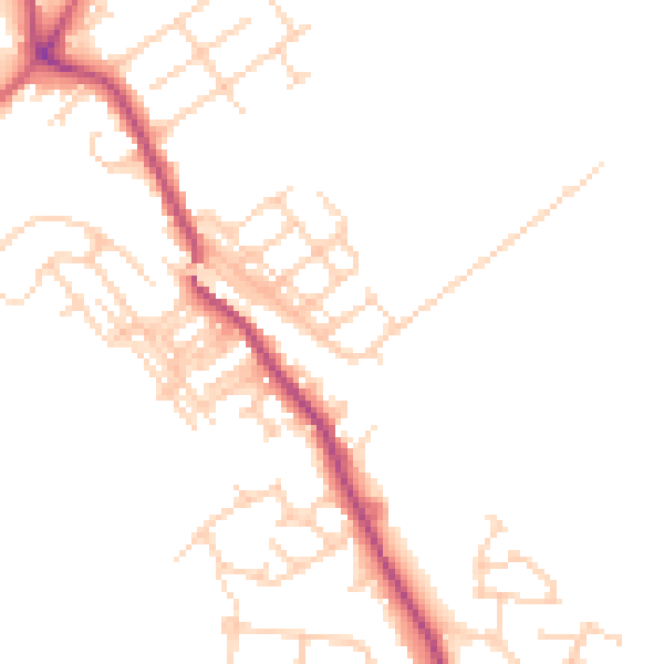 Daytime road noise heatmap for WF9 5DA