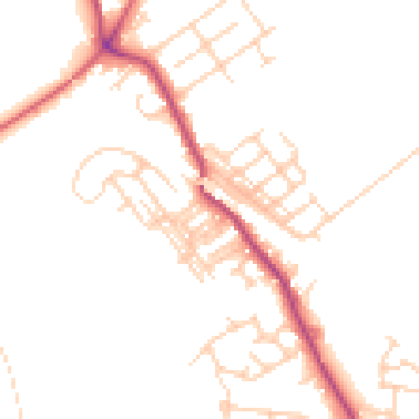 Daytime road noise heatmap for WF9 5DF