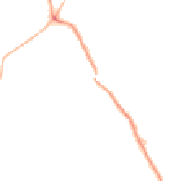 Night-time road noise heatmap for WF9 5DG