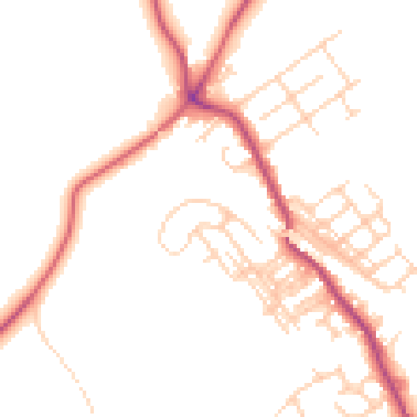 Daytime road noise heatmap for WF9 5DL