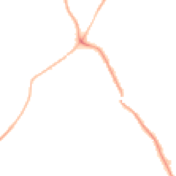 Night-time road noise heatmap for WF9 5DL