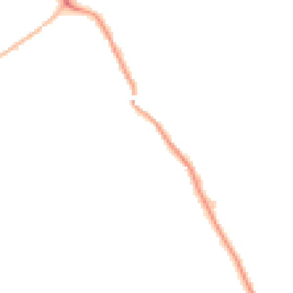 Night-time road noise heatmap for WF9 5DS
