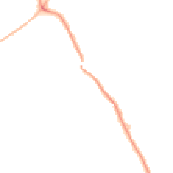 Night-time road noise heatmap for WF9 5DT
