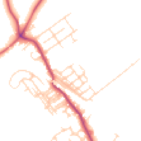 Daytime road noise heatmap for WF9 5FD