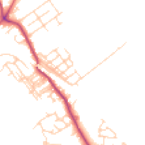 Daytime road noise heatmap for WF9 5FL