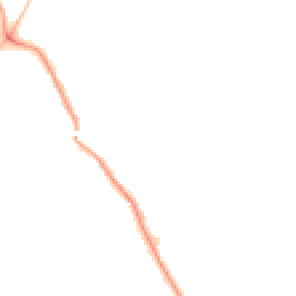 Night-time road noise heatmap for WF9 5FL