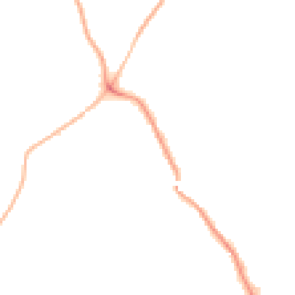 Night-time road noise heatmap for WF9 5FT
