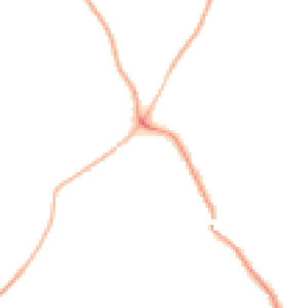 Night-time road noise heatmap for WF9 5NJ