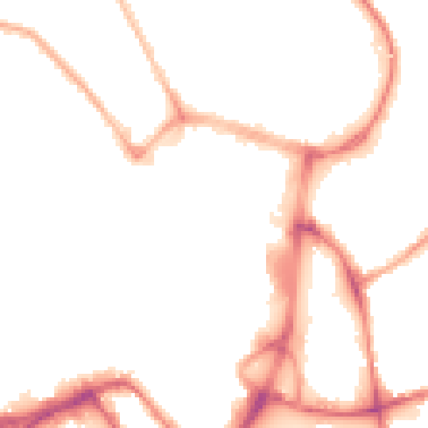 Night-time road noise heatmap for WN1 1AT