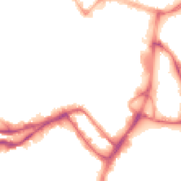 Night-time road noise heatmap for WN1 1BA