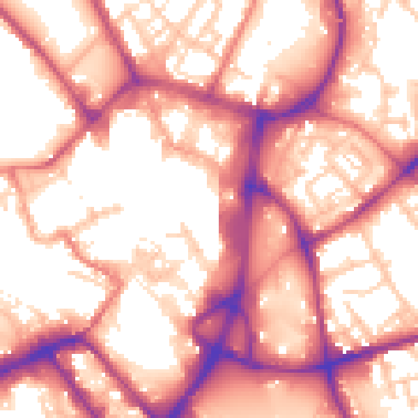 Daytime road noise heatmap for WN1 1BH