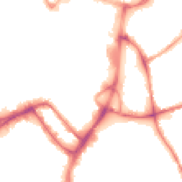 Night-time road noise heatmap for WN1 1BT