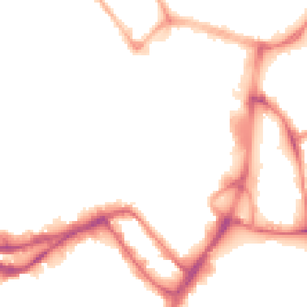 Night-time road noise heatmap for WN1 1BZ