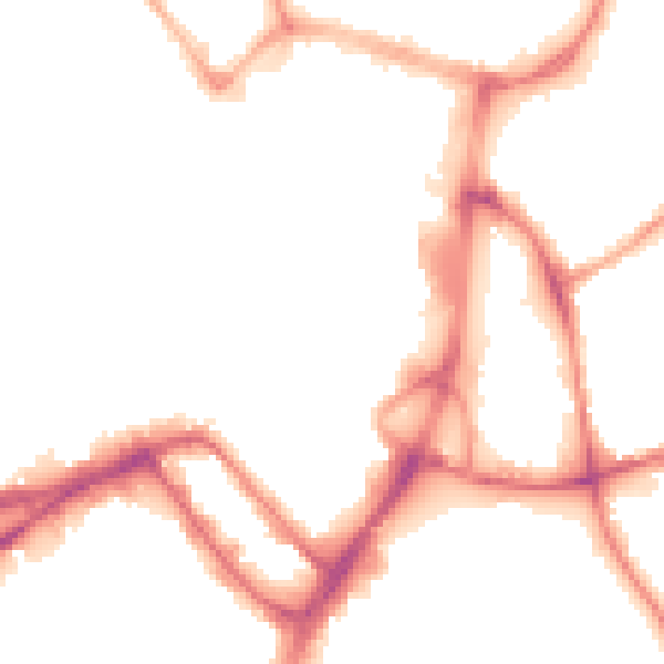 Night-time road noise heatmap for WN1 1DE