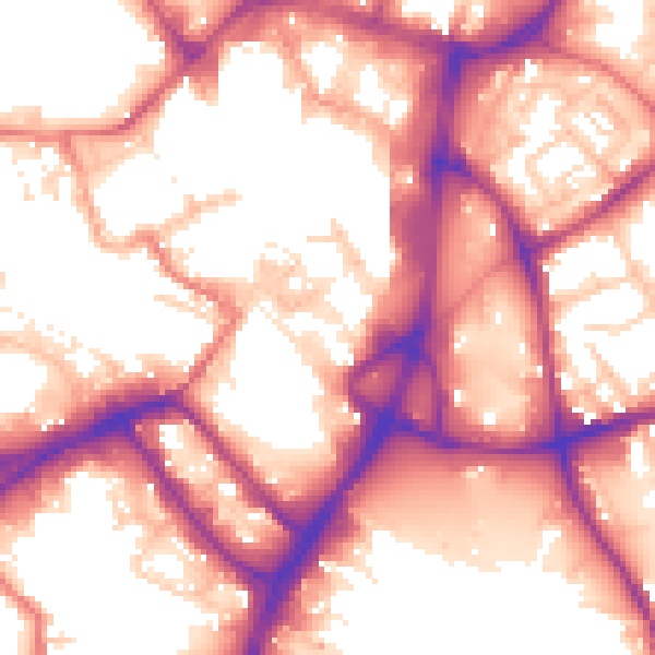Daytime road noise heatmap for WN1 1DF