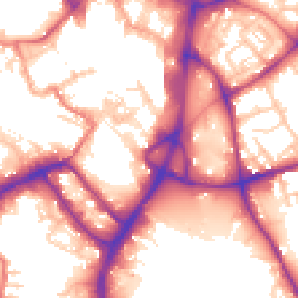 Daytime road noise heatmap for WN1 1DG
