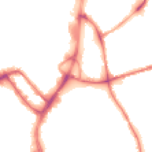 Night-time road noise heatmap for WN1 1DL