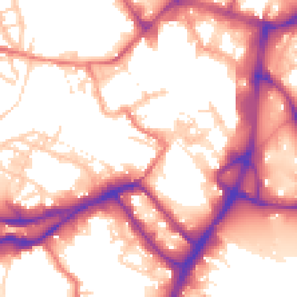 Daytime road noise heatmap for WN1 1DP