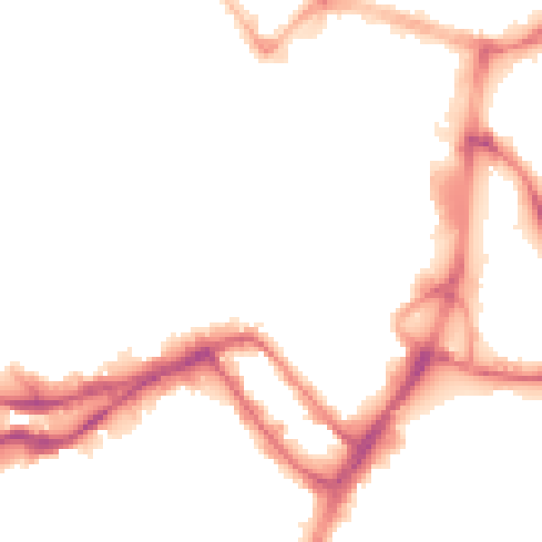 Night-time road noise heatmap for WN1 1DP