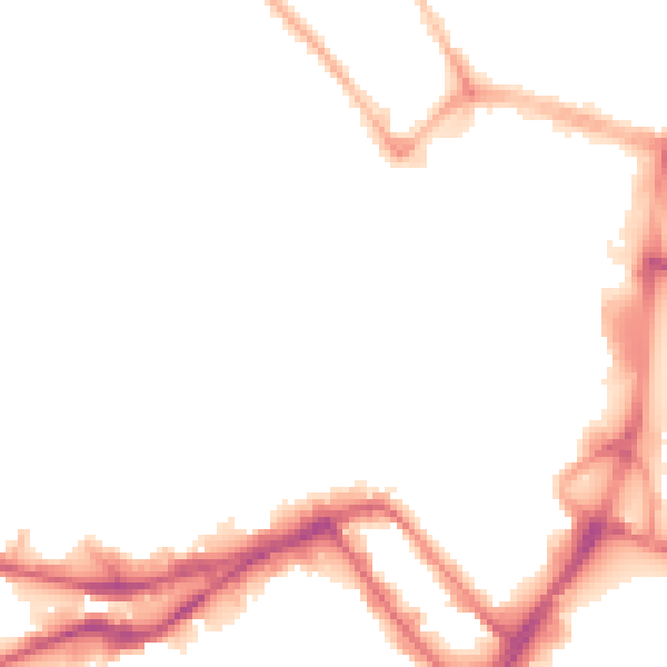 Night-time road noise heatmap for WN1 1HN