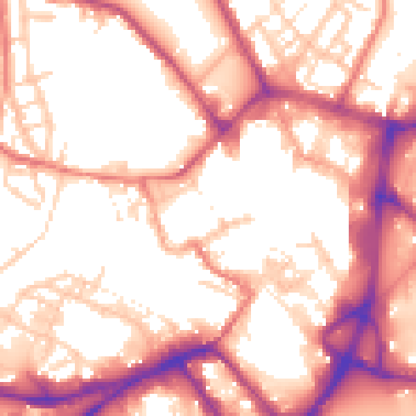 Daytime road noise heatmap for WN1 1HP