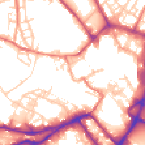 Daytime road noise heatmap for WN1 1HW