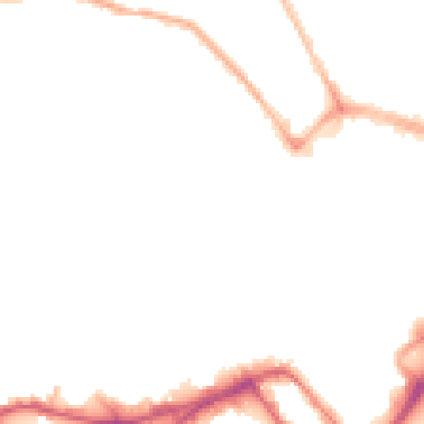 Night-time road noise heatmap for WN1 1HZ