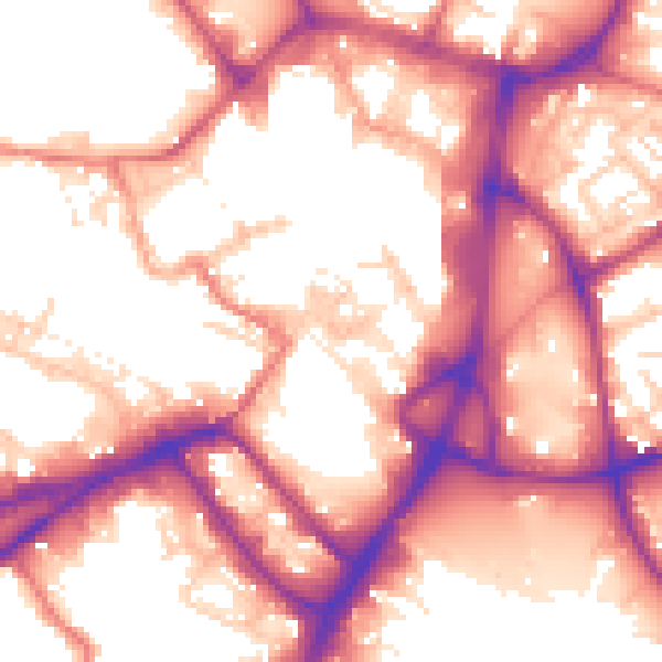 Daytime road noise heatmap for WN1 1LN