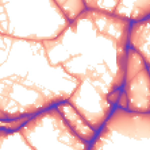 Daytime road noise heatmap for WN1 1LP