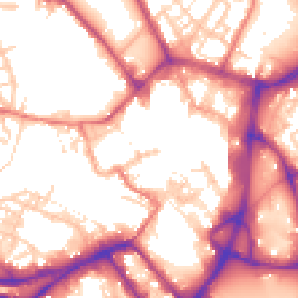 Daytime road noise heatmap for WN1 1LR